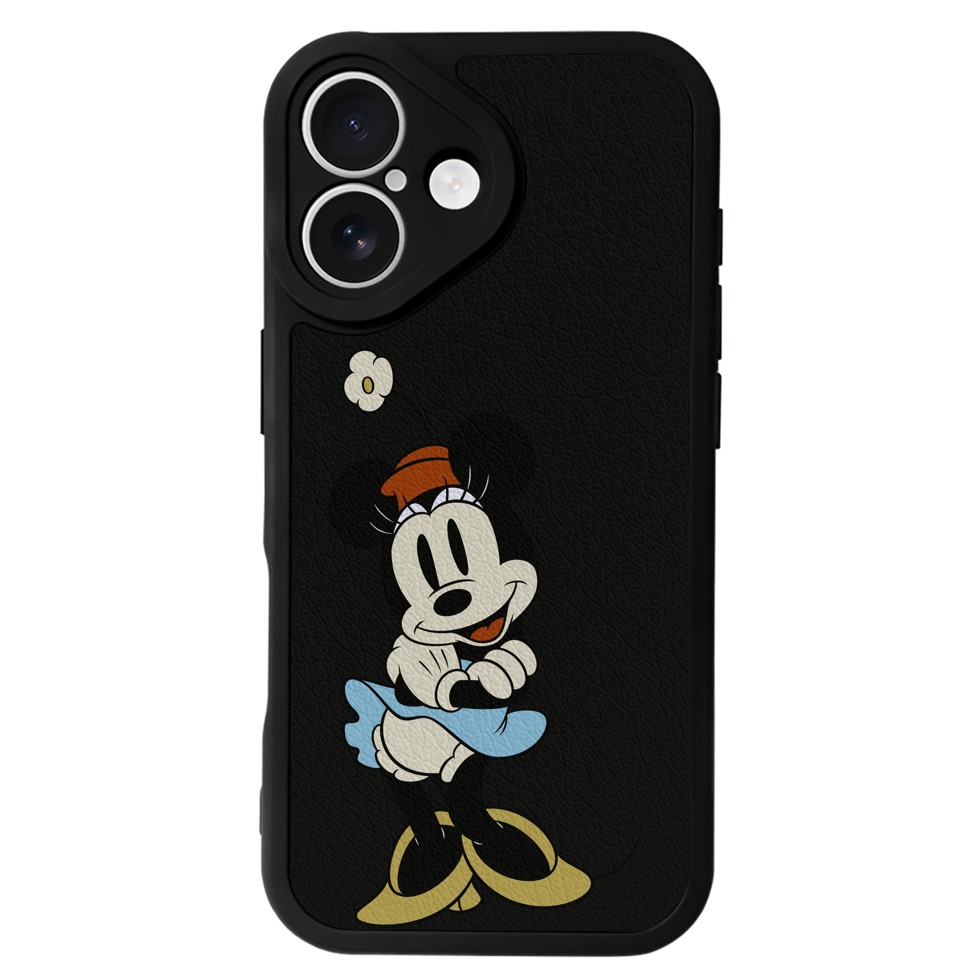 （画像用） ミッキーマウス Mickey Mouse 【iPhone 16シリーズ対応】シリコンスマホケース（レザー調） 材質：シリコン
